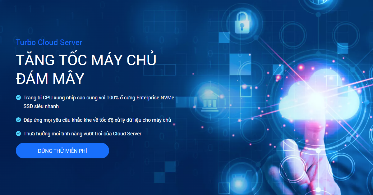 Turbo cloud server m y ch o m m y cao c p si u nhanh